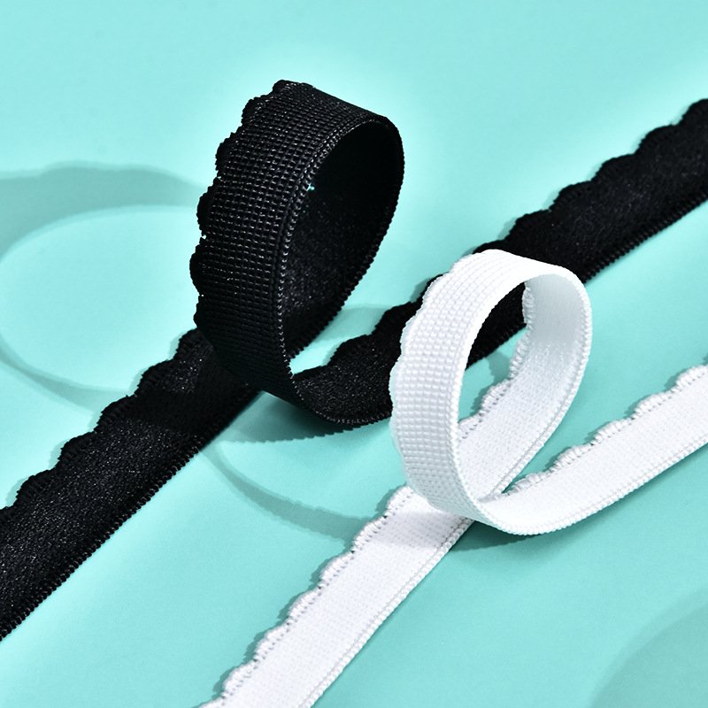 Single Side Velvet Elastic Waistband Lace Flat Elastic Band Single Side Crescent Polyester Elastic For Oversleeve Underwear