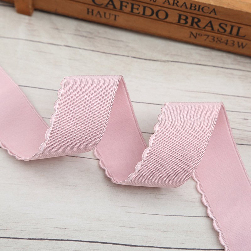 Single Side Velvet Elastic Waistband Lace Flat Elastic Band Single Side Crescent Polyester Elastic For Oversleeve Underwear