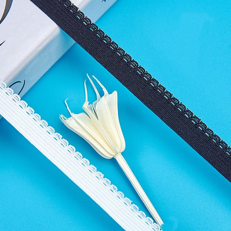 Clothing underwear lace picot elastic trim webbing band nylon bud edge picot elastic webbing tape for garment diy
