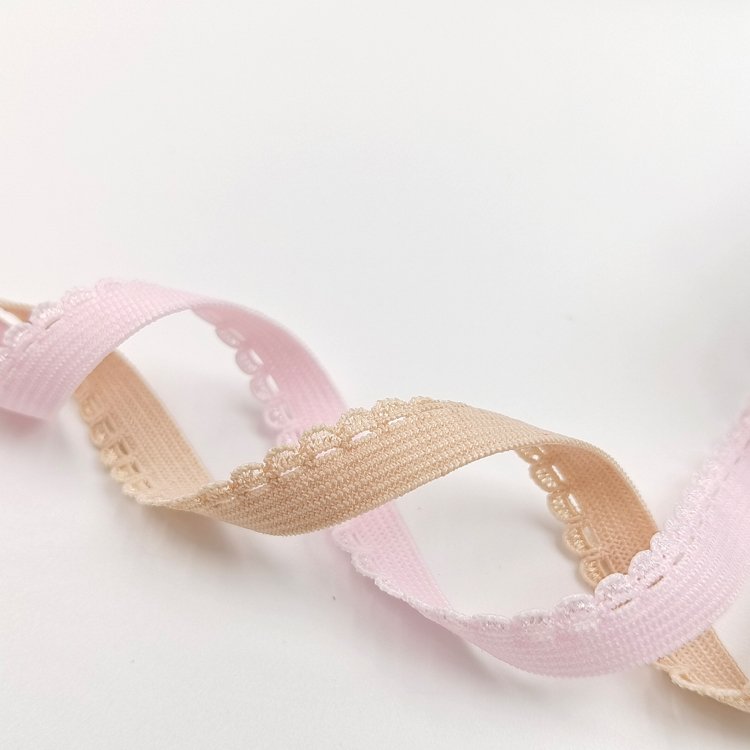 Clothing underwear lace picot elastic trim webbing band nylon bud edge picot elastic webbing tape for garment diy