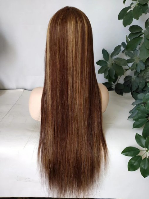 Virgin Glueless Ombre Piano Color Lace Wigs, Human Hair Transparent Hd Full Lace Wig,With Baby Hair Hd Highlight Lace Front Wig