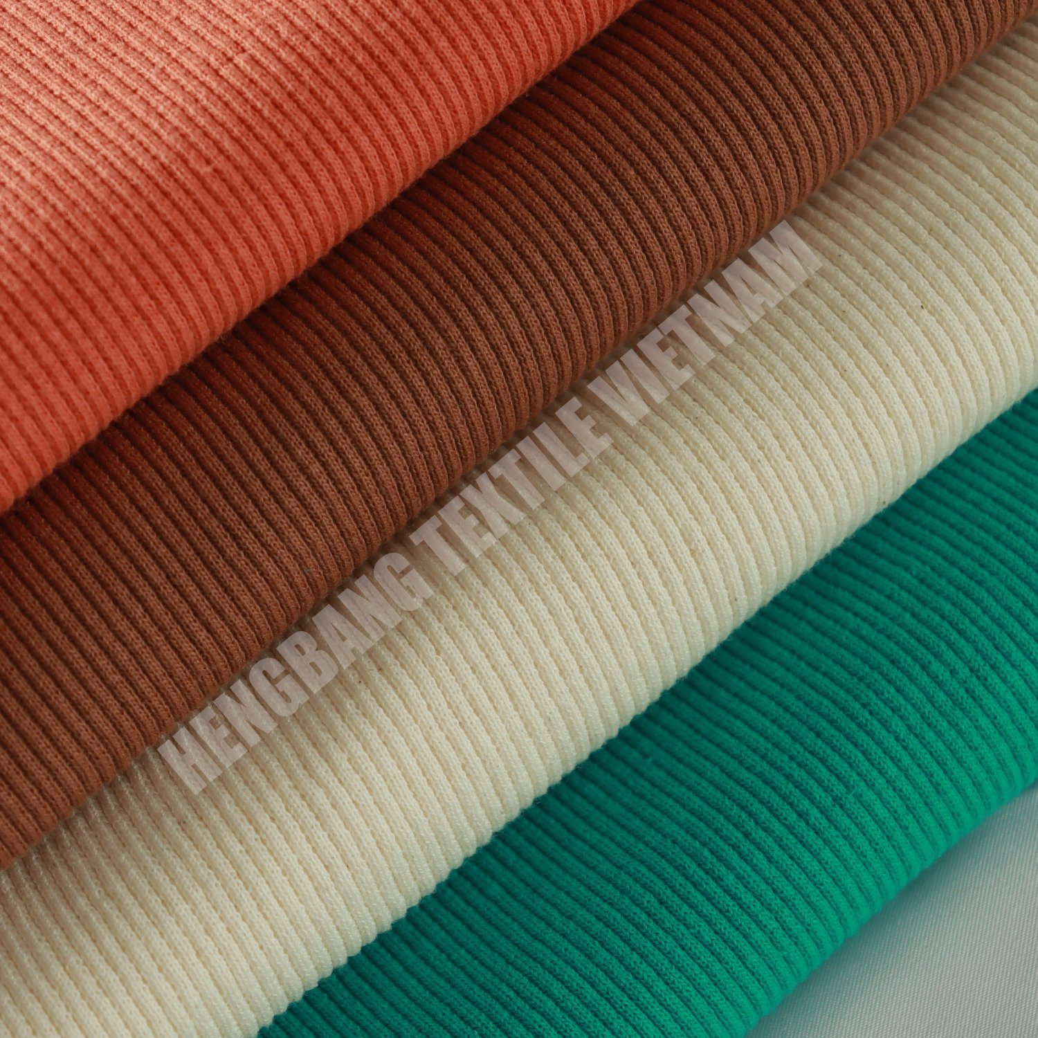 Hot Sale Recycled Cotton Polyester Spandex Knit Stretch 2x2 Rib Fabric
