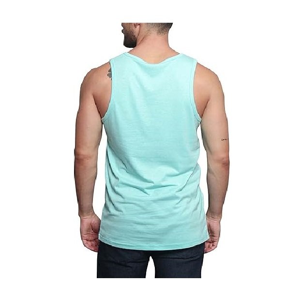 Bangladesh manufacture export solid color 100% cotton single jersey round neck men's tank top from Bangladesh best price