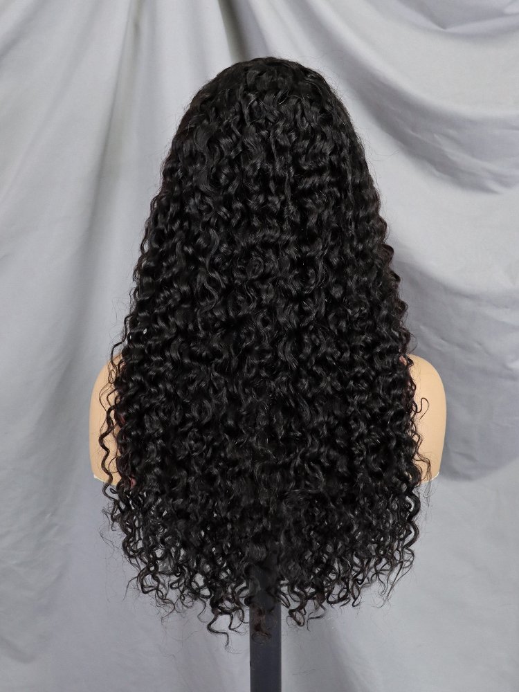 Wet And Wavy Human Hair Lace Front Wigs for Black Women, Transparent Frontal Brazilian Unprocessed Virgin Hair Water Wave Wig