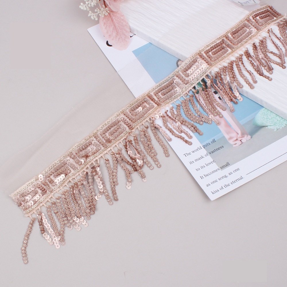 Clothing Accessories Gold And Silver Metallic Border Lace Trim Sequins Golden Yellow Embroidery Lace Trim Gold Lace Trim