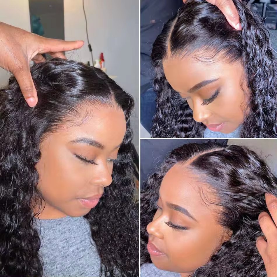 Glueless Water Wave Wigs Human Hair Lace Front Curly Full Lace Human Hair Wigs For Black Women 360 HD Lace Frontal Wig Vendor