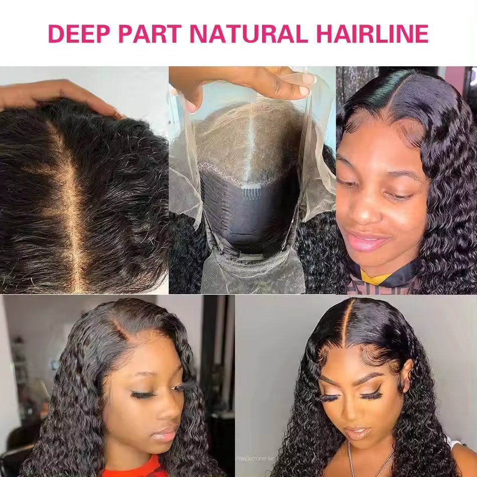 Glueless Water Wave Wigs Human Hair Lace Front Curly Full Lace Human Hair Wigs For Black Women 360 HD Lace Frontal Wig Vendor