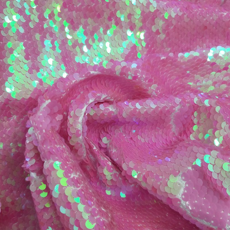 Hot sale sequin lace fabric for pillow and textile 130cm Double-sided sequined fabric