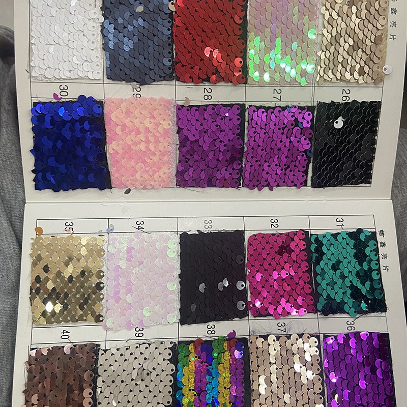 Hot sale sequin lace fabric for pillow and textile 130cm Double-sided sequined fabric