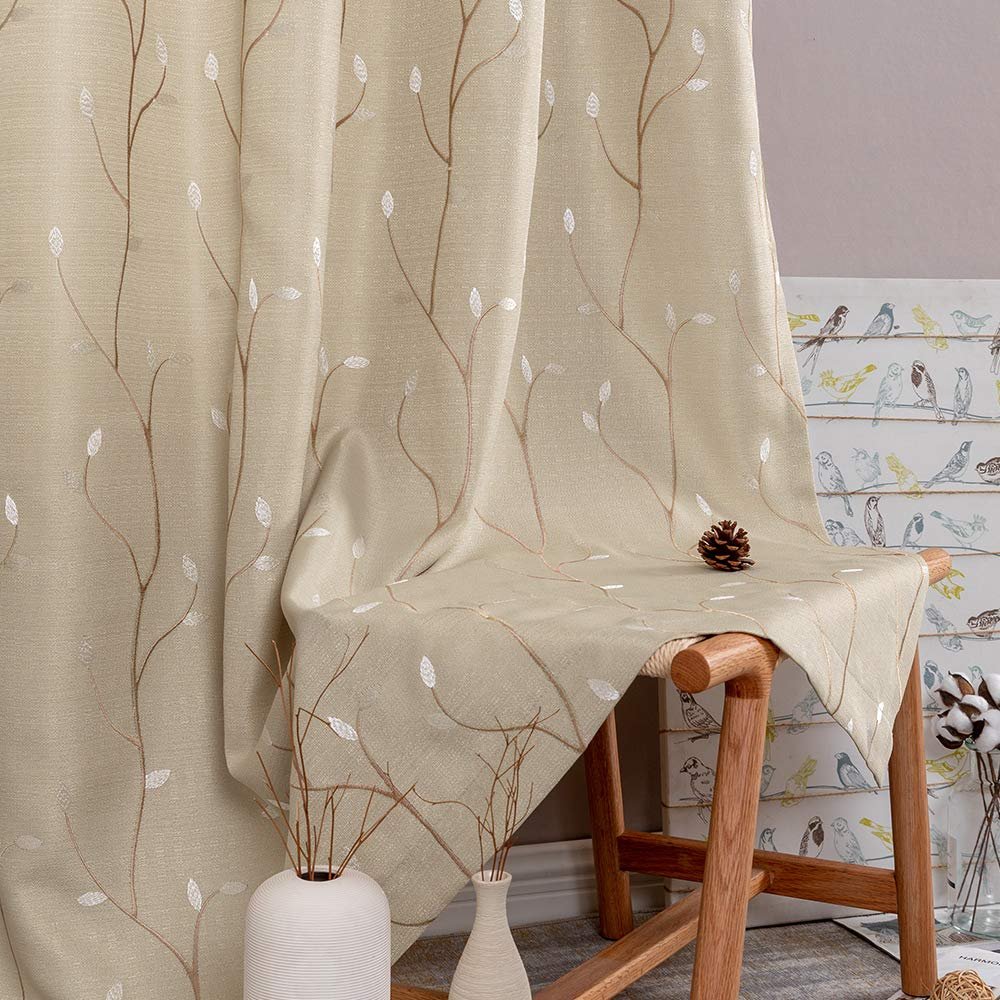 2022 Wholesale High Quality 100% Polyester 200g/m sheer fabric for curtains embroidery for Luxury living room