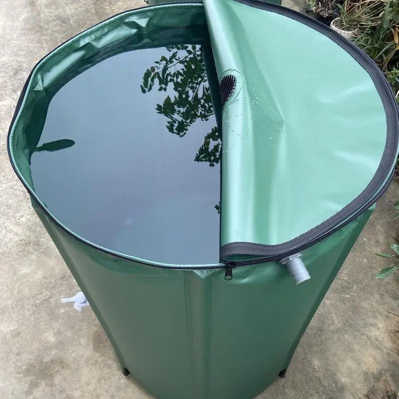 Wholesale pvc plastic home foldable rain barrel 250-500L water collection system rain water tank
