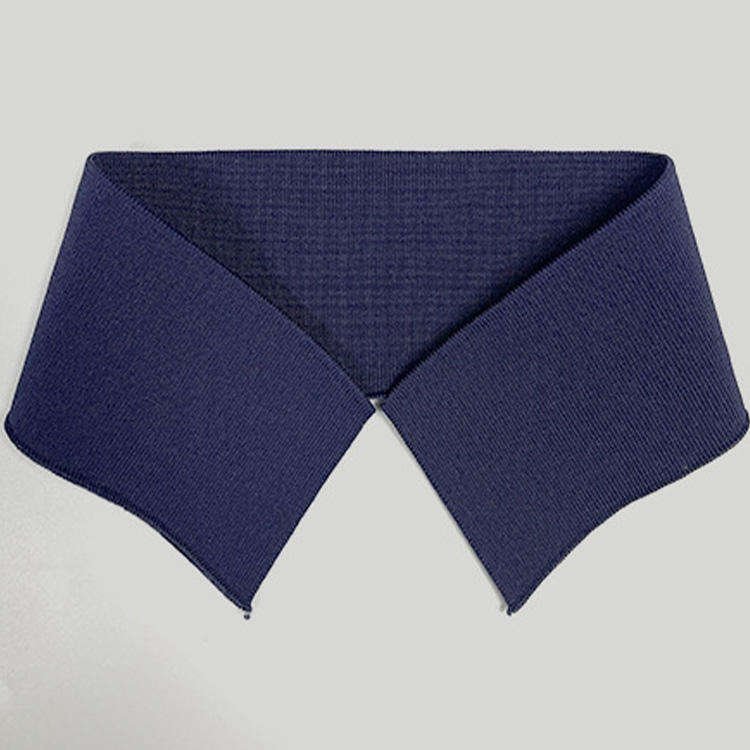 Custom Best Selling Polo Collar Knitted Rib Cotton Rib Collar Used for Polo Shirts Red and Black Shirt Rib Silver Color Fabric