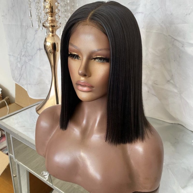 Short Human Hair Bob Wig Transparent Glueless Virgin Curly Wholesale Cheap Price 150% 180% Peruvian Hd Full Lace Brazilian Hair