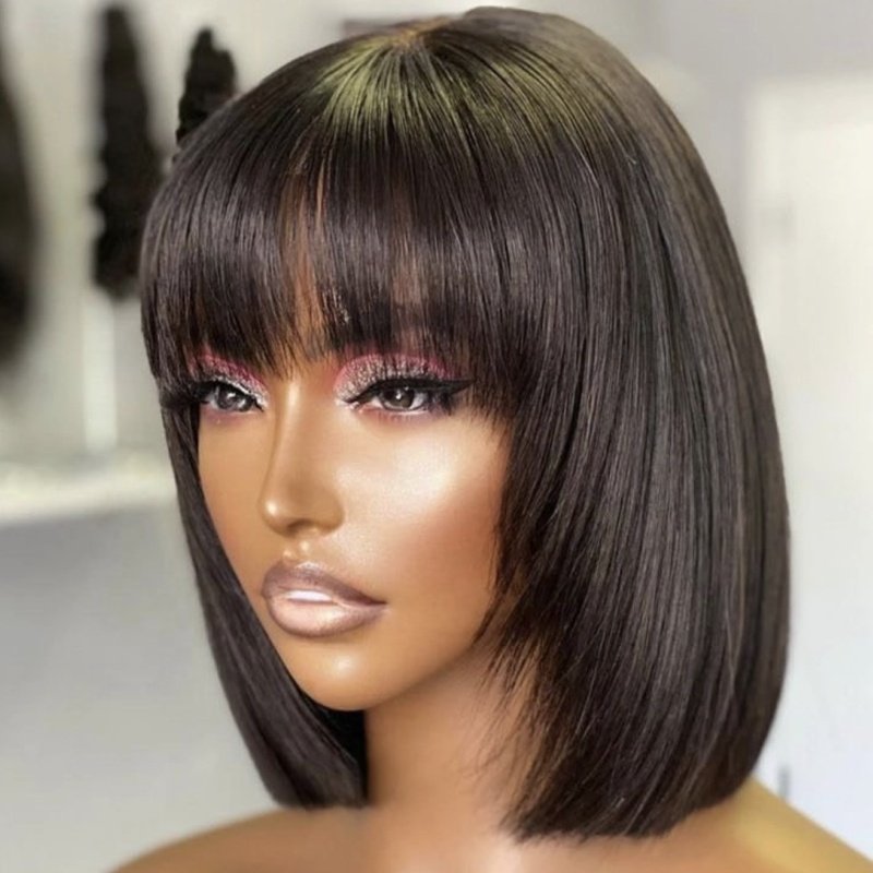 Short Human Hair Bob Wig Transparent Glueless Virgin Curly Wholesale Cheap Price 150% 180% Peruvian Hd Full Lace Brazilian Hair