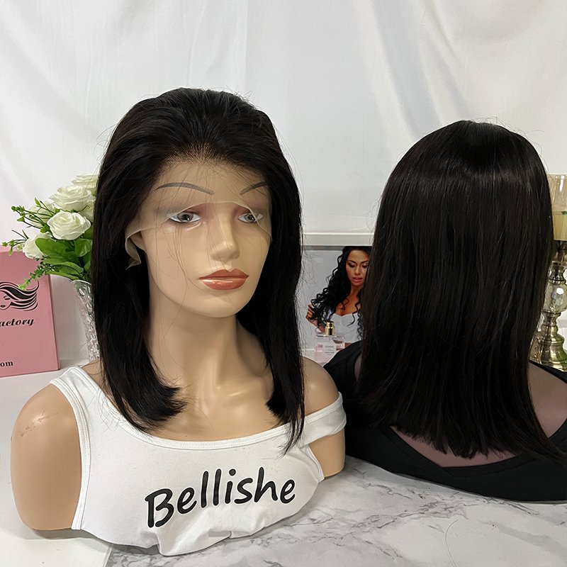 Wholesale Peruvian Bob Wig Human Hair Lace Front,Transparent Virgin Bob Wigs, Lace Closure Short Bob Wig