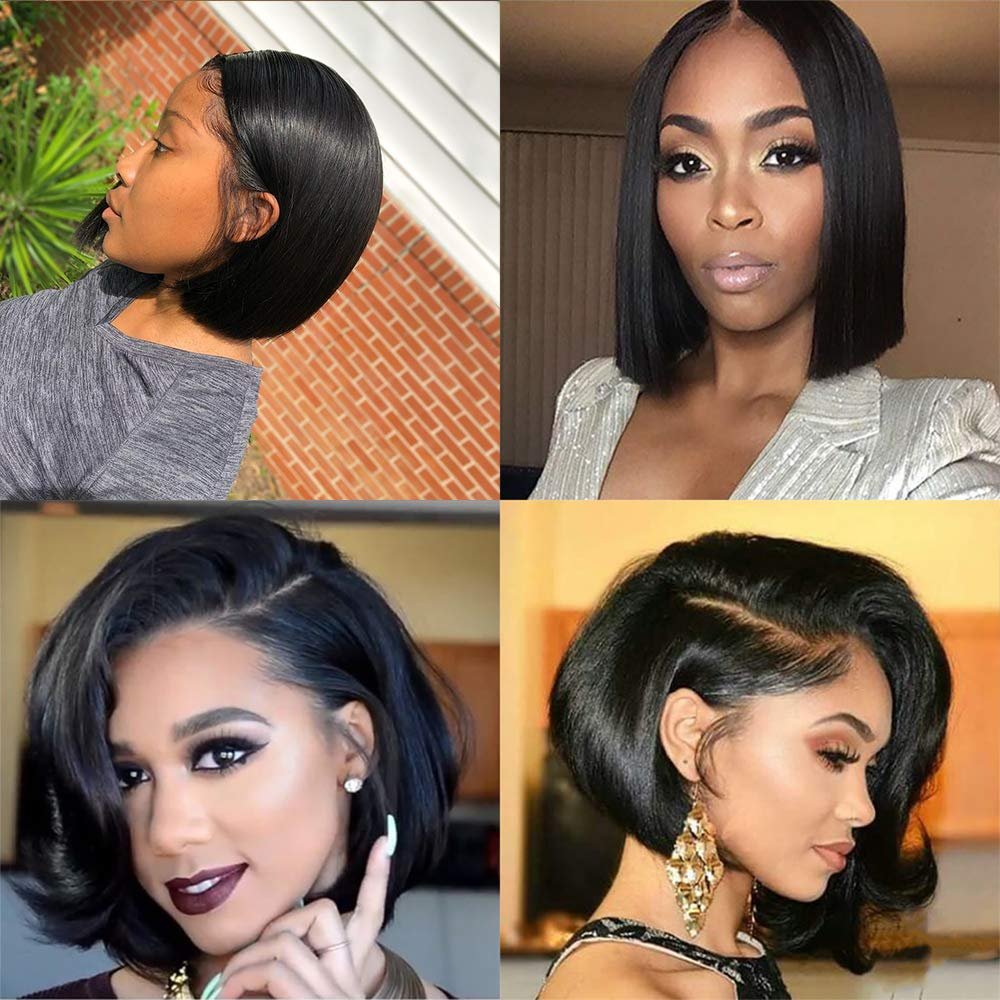 Wholesale Peruvian Bob Wig Human Hair Lace Front,Transparent Virgin Bob Wigs, Lace Closure Short Bob Wig
