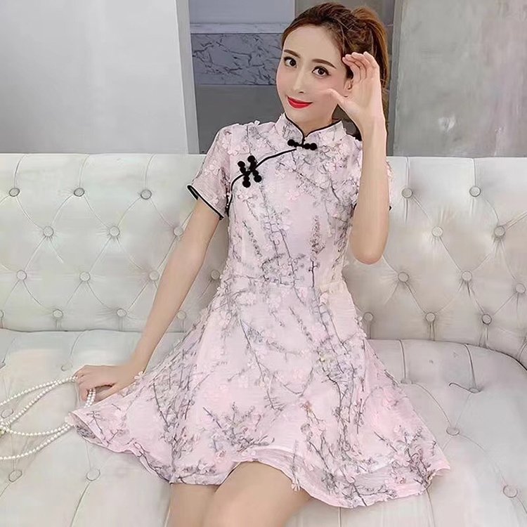 3d Embroidered Applique Flower Embroidery Tulle Mesh Lace Fabric For Han Chinese Clothing