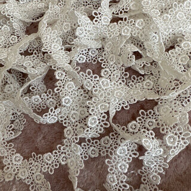 affninty gift wrapping laces venice narrow crochet scalloped neckline milk silk embroidery lace trim