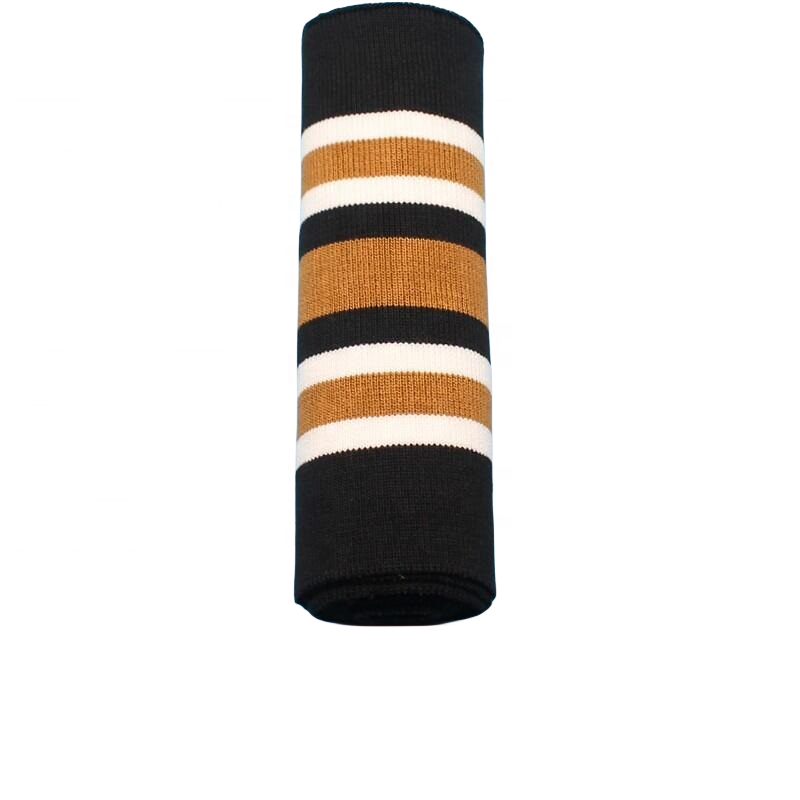 Fold in half 1*1 plain multiple intercolored rib for baseball jacket collar cuff foot
