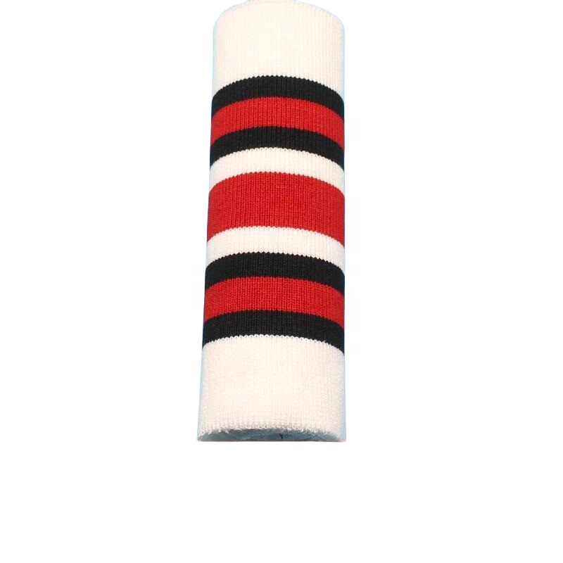 Fold in half 1*1 plain multiple intercolored rib for baseball jacket collar cuff foot