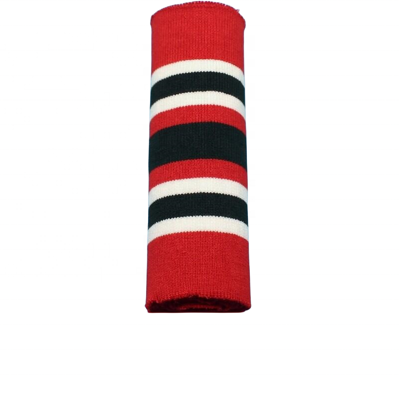 Fold in half 1*1 plain multiple intercolored rib for baseball jacket collar cuff foot