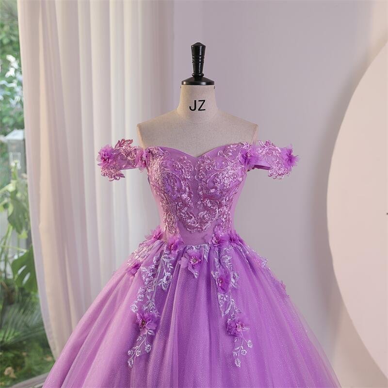 3119 Sweet Off-the-shoulder Lace Appliques 15 16 Birthday Gowns Plus Size Ball Gown Blue Red Quinceanera Dresses