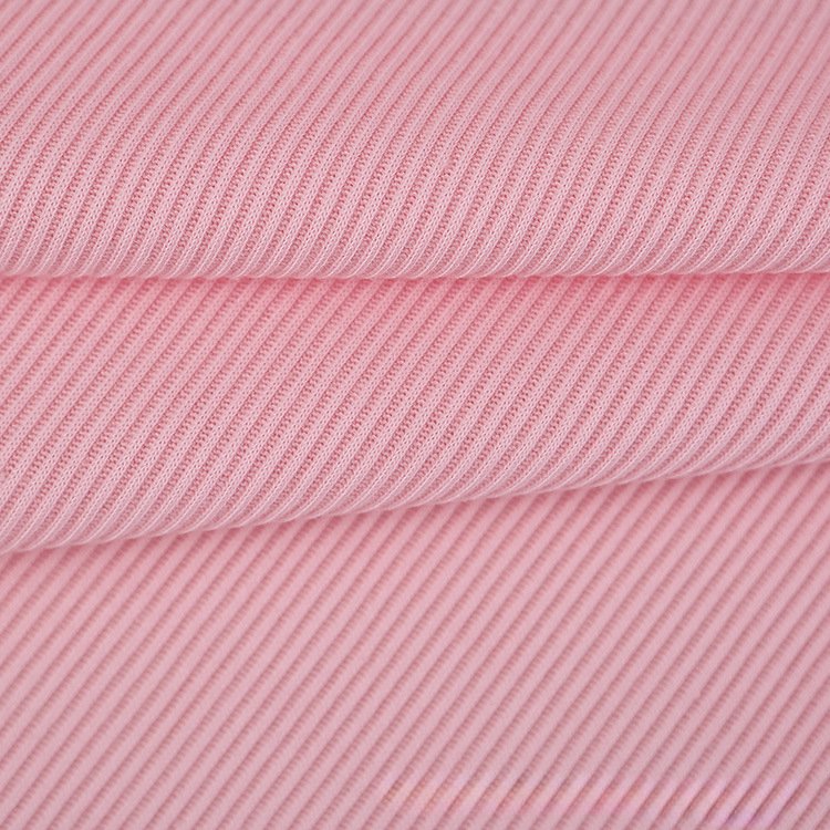 high end 2*2 rib fabric 100% polyester 250gsm knitted rib fabric