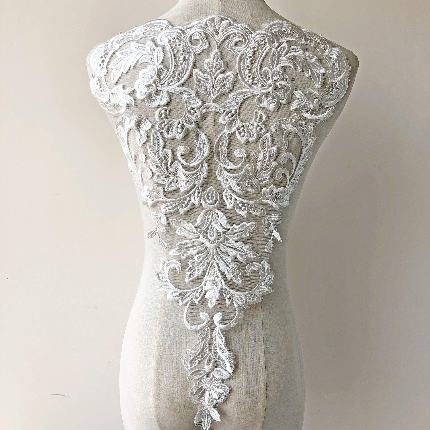 Royal style fashion bride wedding lace women pure white patch 3d flower lace cloth