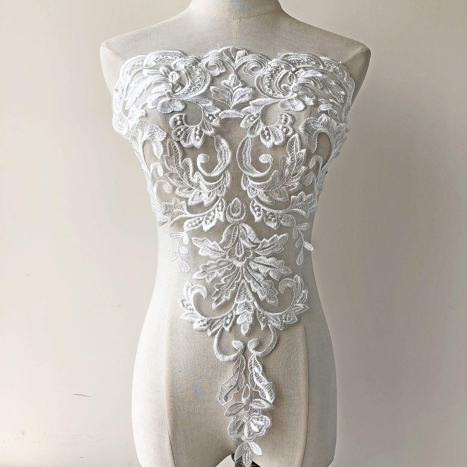 Royal style fashion bride wedding lace women pure white patch 3d flower lace cloth