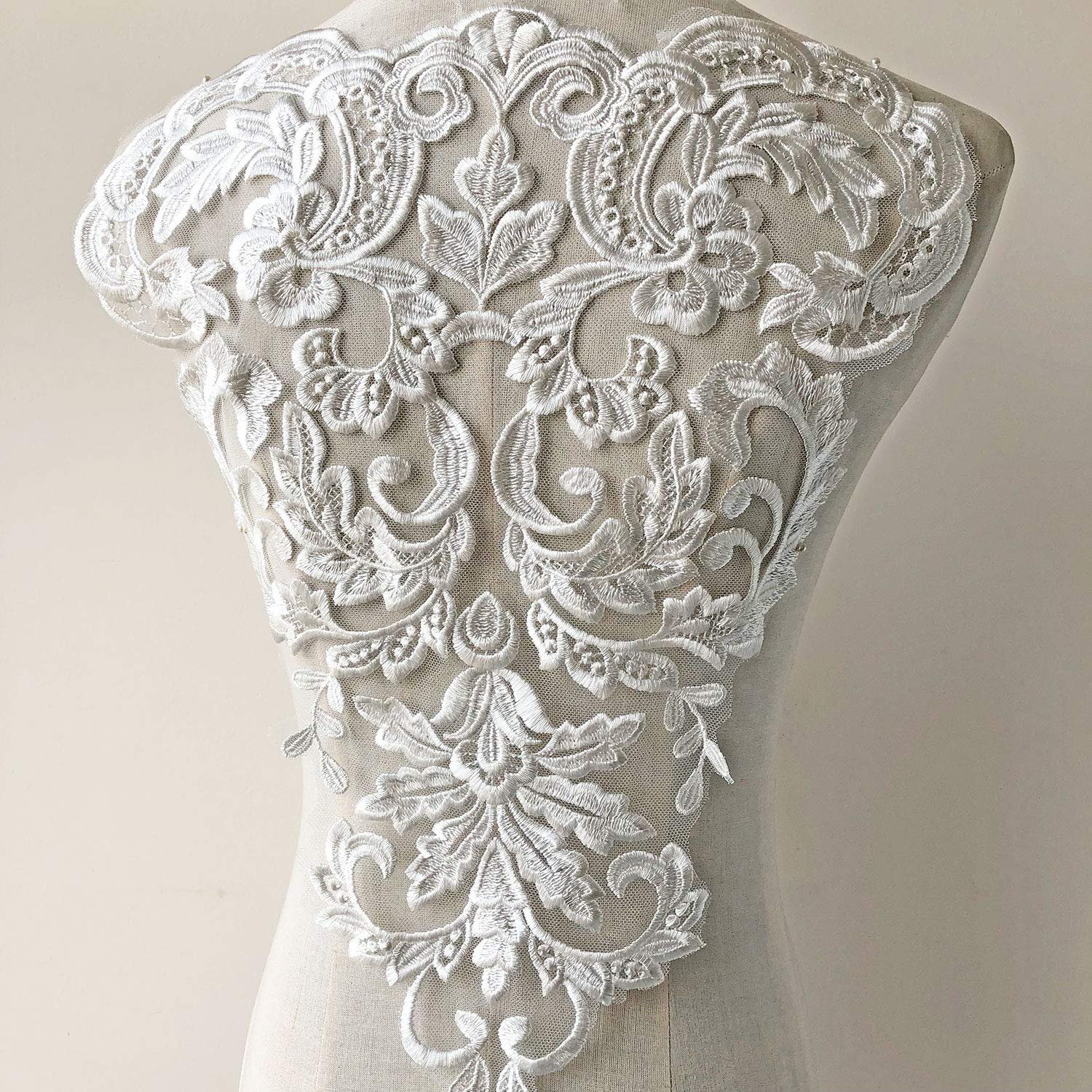 Royal style fashion bride wedding lace women pure white patch 3d flower lace cloth