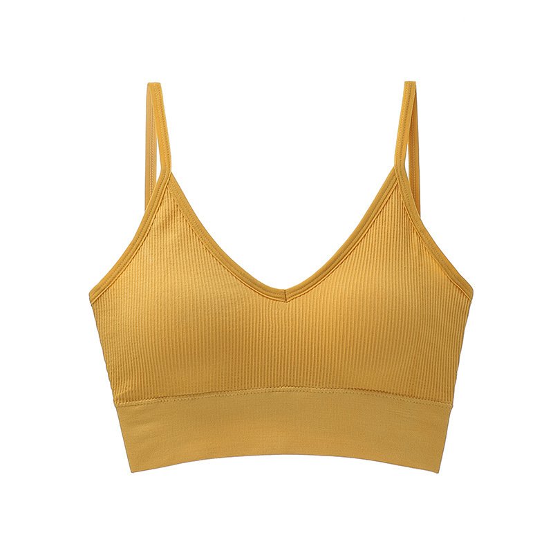 High quality ribbed knit seamless workout yoga activewear set ladies gym bra sports fitness women bras