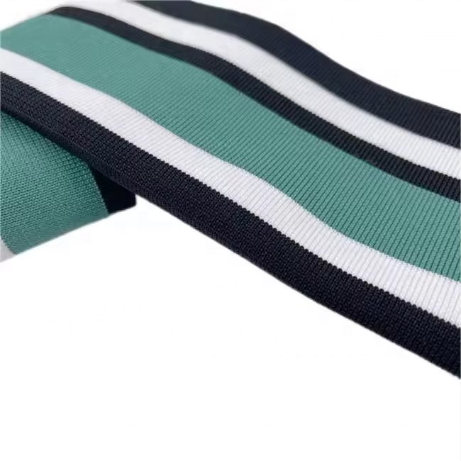 New designed Eco-friendly Polyester Knit Ribbing Cuff Trim use as jacket garment accessory