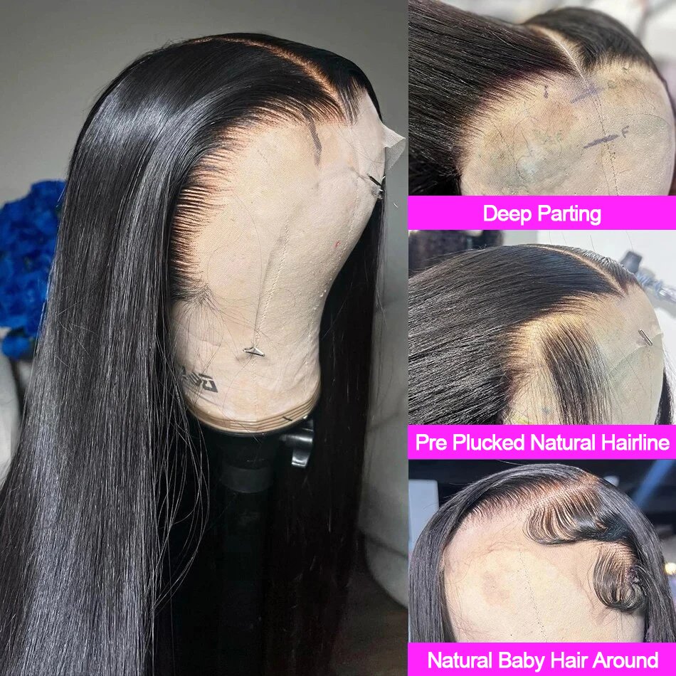 12A Bone Straight Vietnamese Wig Human Hair Lace Front Double Drawn Glueless Pre Plucked HD Lace Full Frontal Wigs Vendor