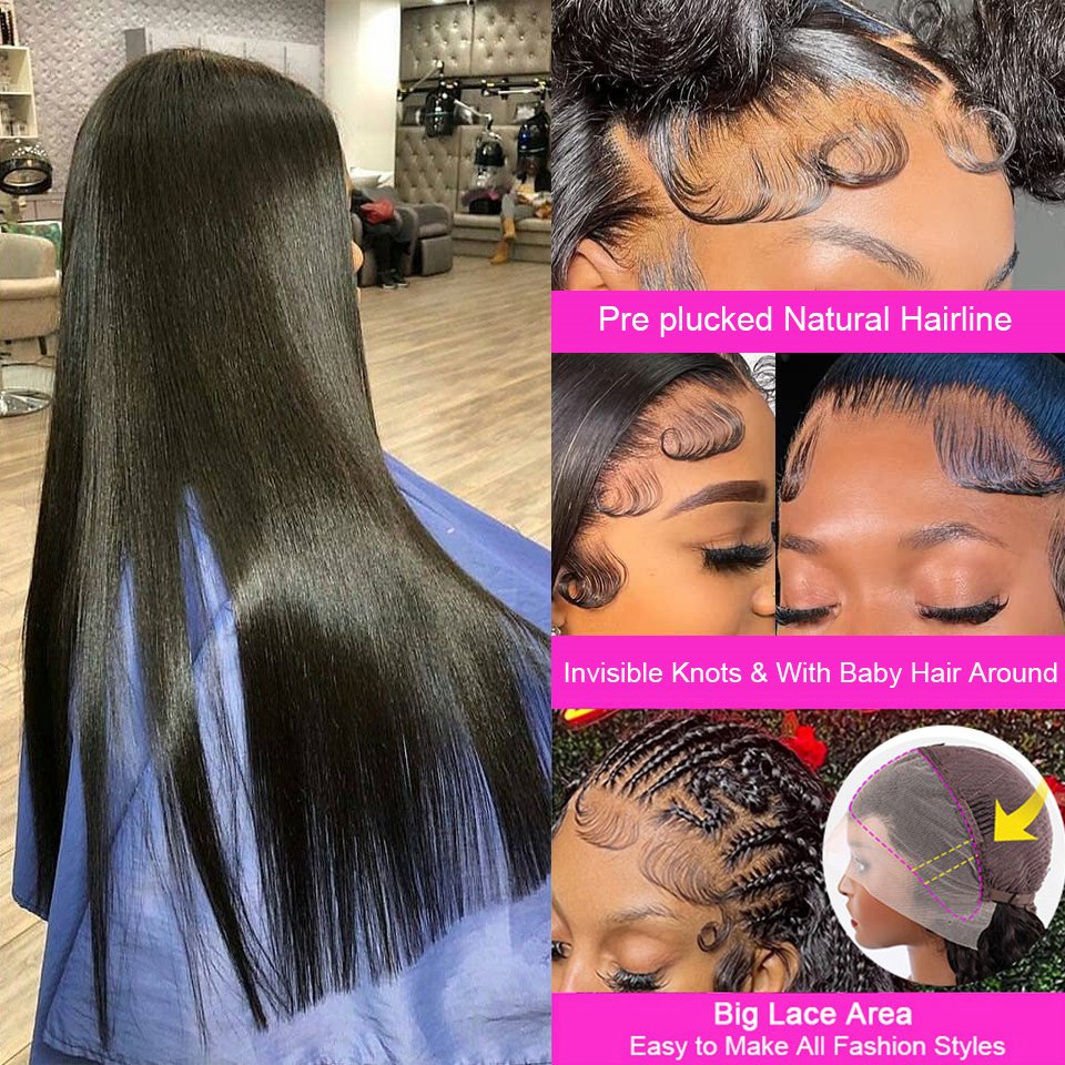 12A Bone Straight Vietnamese Wig Human Hair Lace Front Double Drawn Glueless Pre Plucked HD Lace Full Frontal Wigs Vendor