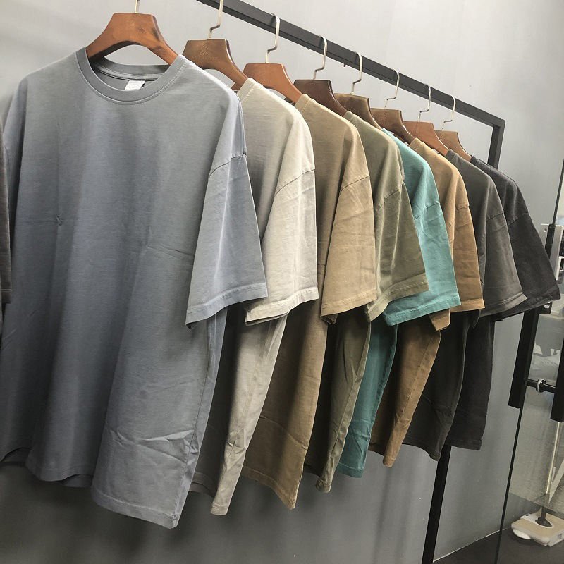 OEM high quality mens oversize tshirt blank unisex cotton 100% vintage custom streetwear t shirt blank acid wash tshirt