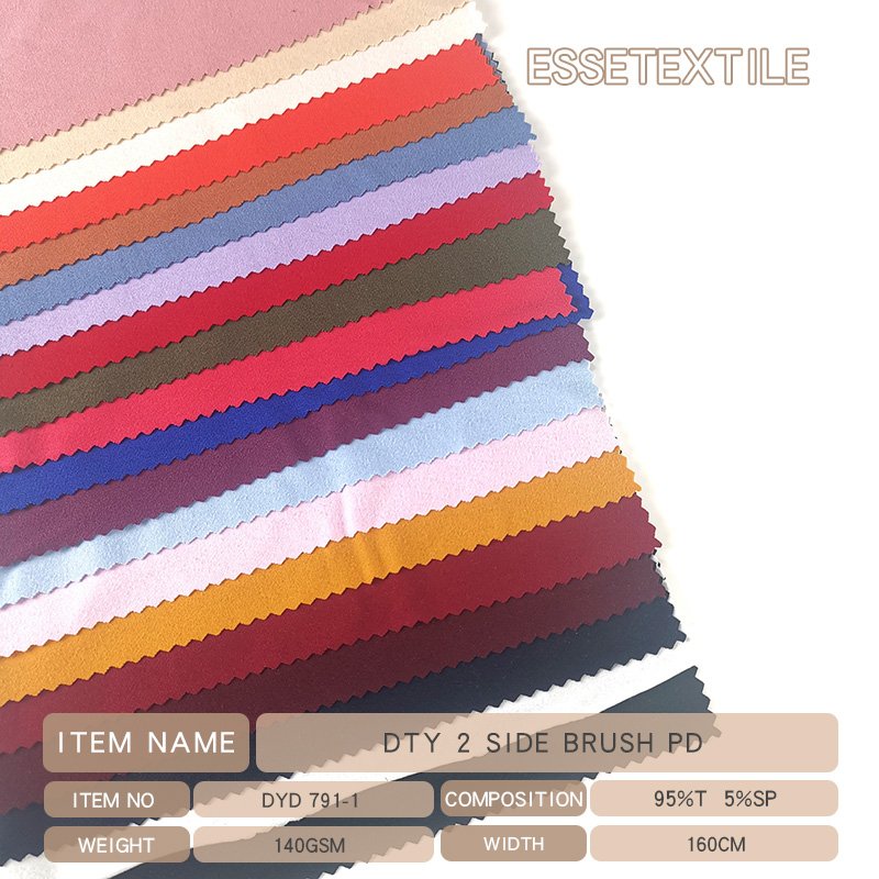 PERU TELA PIEL DE DURAZNO DTY PEACH SKIN cheap fabric spandex brushed jersey fabric solid knitted textile for dress