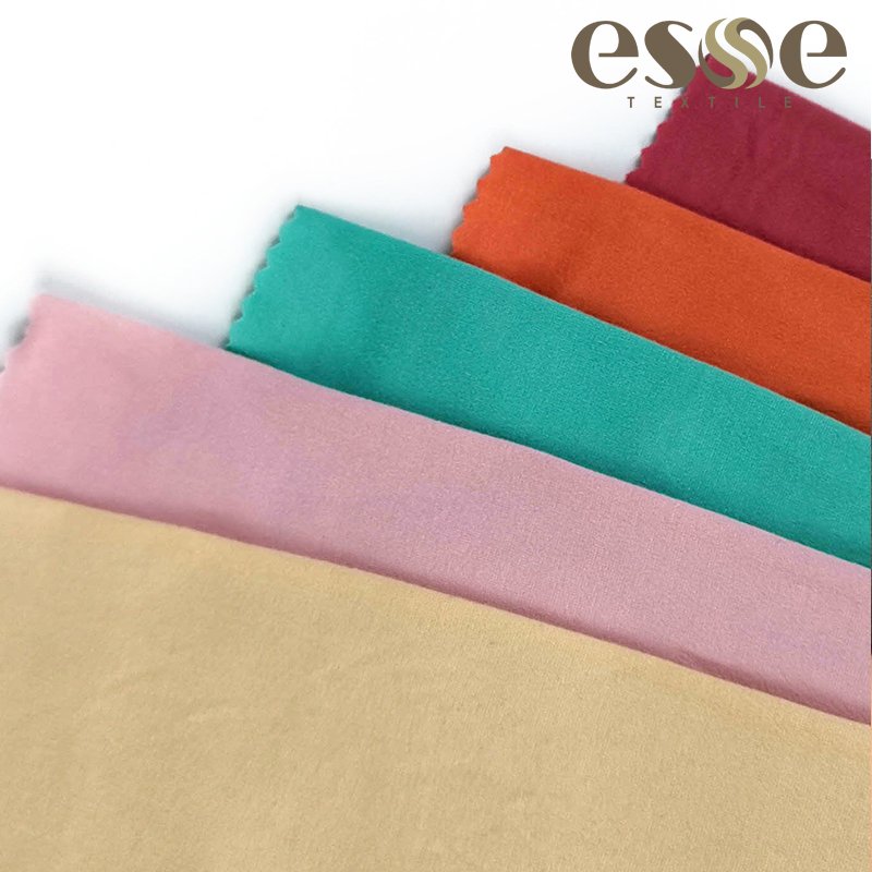 PERU TELA PIEL DE DURAZNO DTY PEACH SKIN cheap fabric spandex brushed jersey fabric solid knitted textile for dress