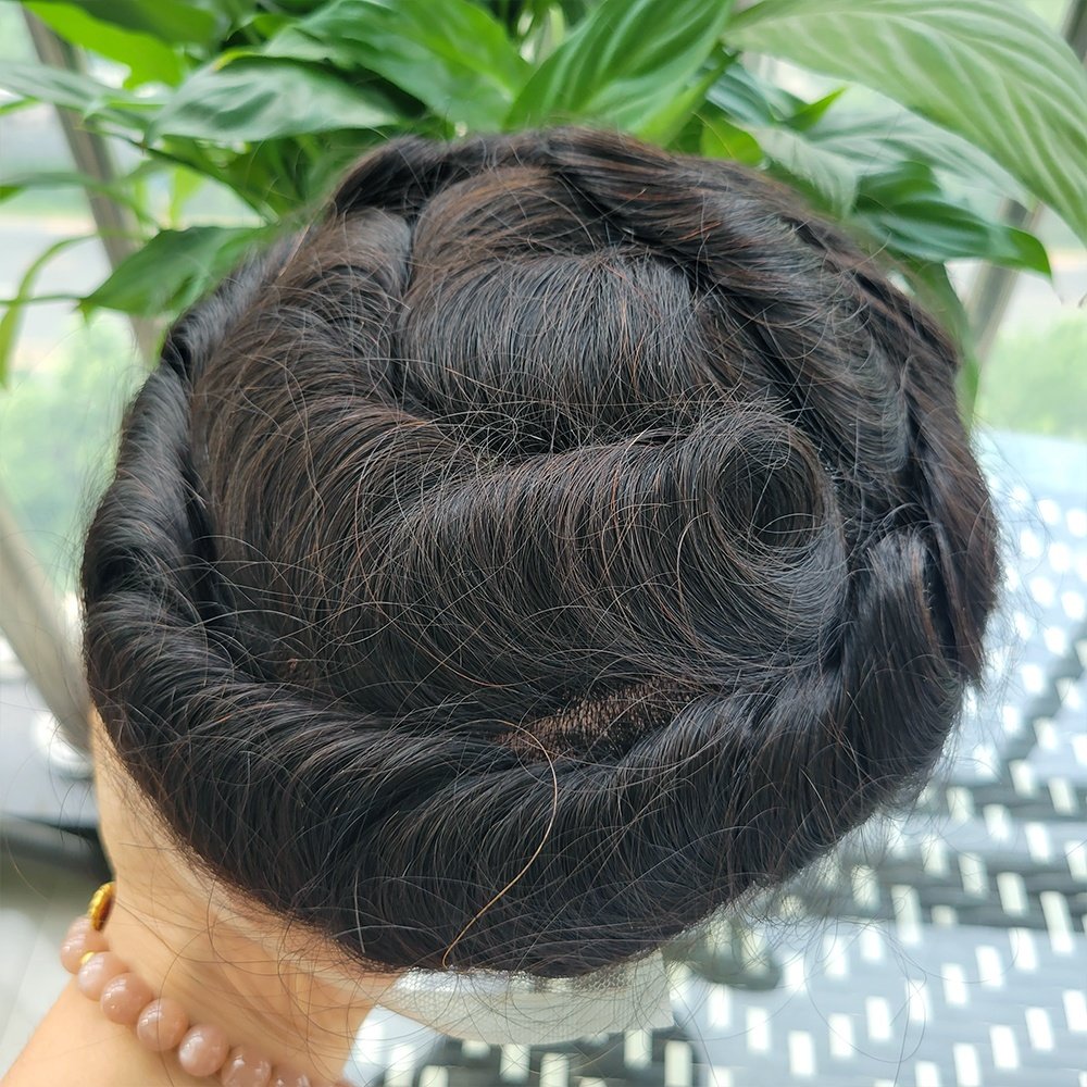Lace Toupee Swiss Lace Front Men Toupee High Density wig Natural Hairline Hollywood Human Hair Toupee