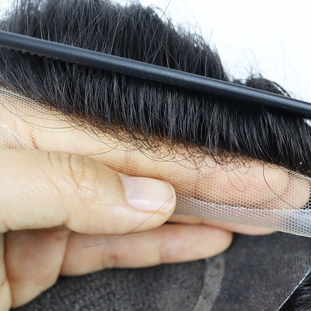 Lace Toupee Swiss Lace Front Men Toupee High Density wig Natural Hairline Hollywood Human Hair Toupee