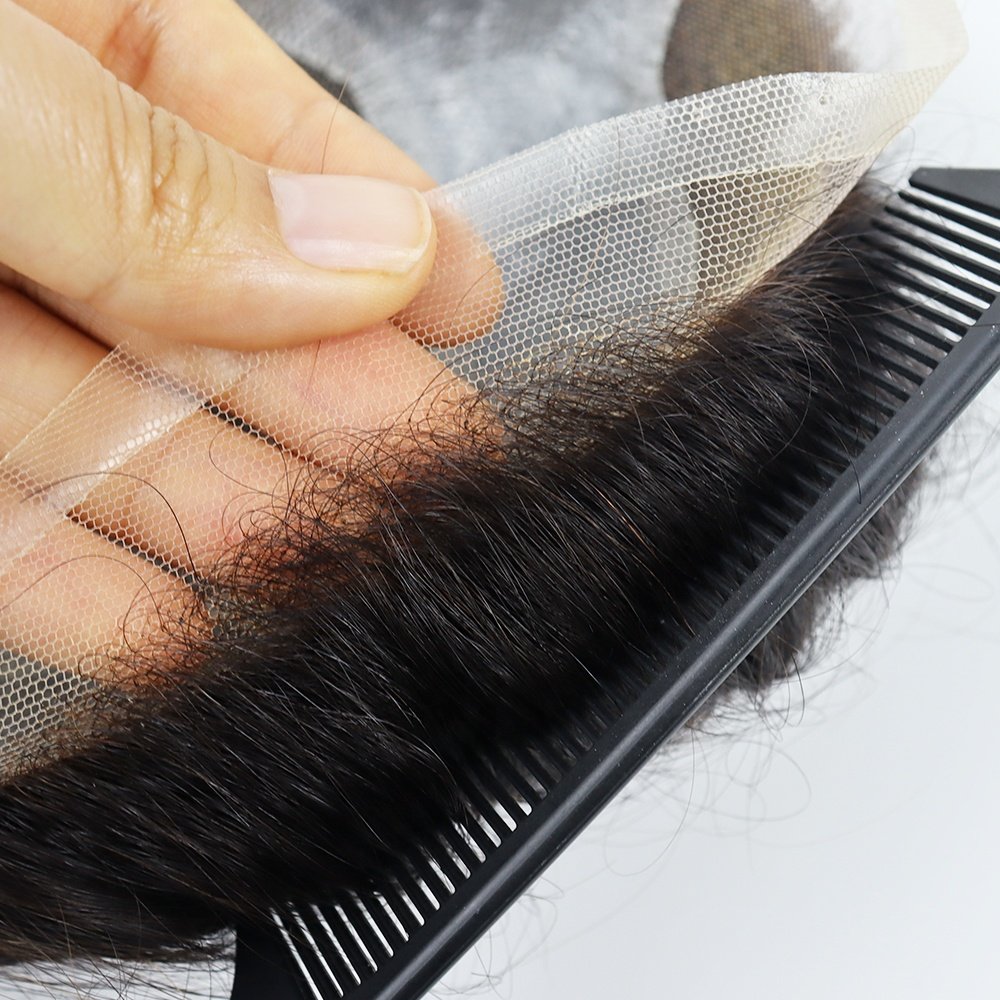 Lace Toupee Swiss Lace Front Men Toupee High Density wig Natural Hairline Hollywood Human Hair Toupee