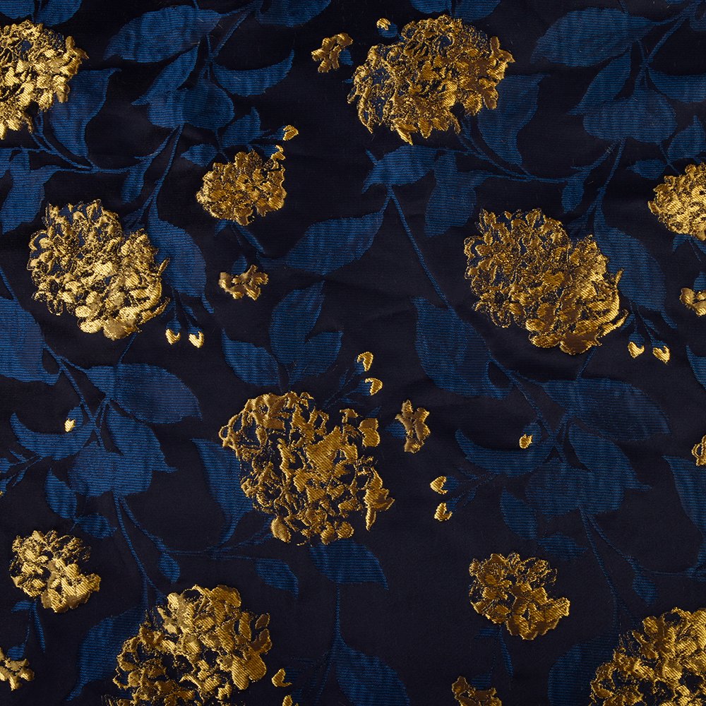 Wholesale custom yarn dyed polyester damask jacquard fabric woven 3D embroidery flower brocade fabric for clothing