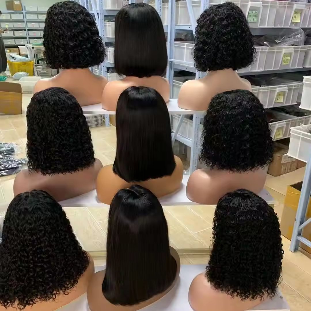 Cheap Straight Bob Wigs Human Hair Lace Front Glueless Wig Wholesale Raw Vietnamese Lace Closure Natural Human Hair Bob Wigs