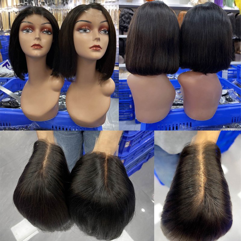 Cheap Straight Bob Wigs Human Hair Lace Front Glueless Wig Wholesale Raw Vietnamese Lace Closure Natural Human Hair Bob Wigs