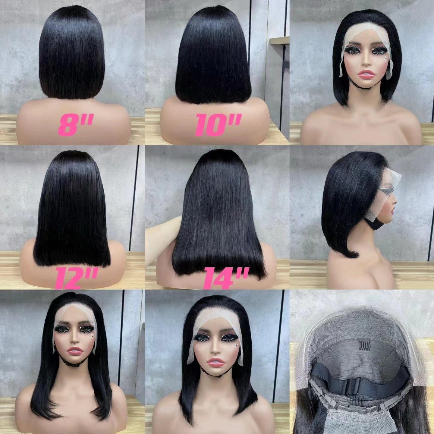 Cheap Straight Bob Wigs Human Hair Lace Front Glueless Wig Wholesale Raw Vietnamese Lace Closure Natural Human Hair Bob Wigs