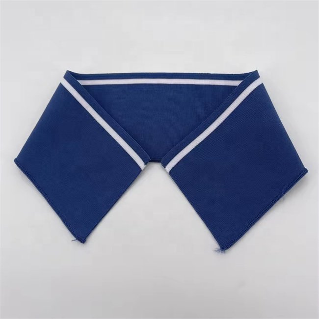 Custom 97% polyester 3% spandex knit rib collar for Fashion business men's clothing