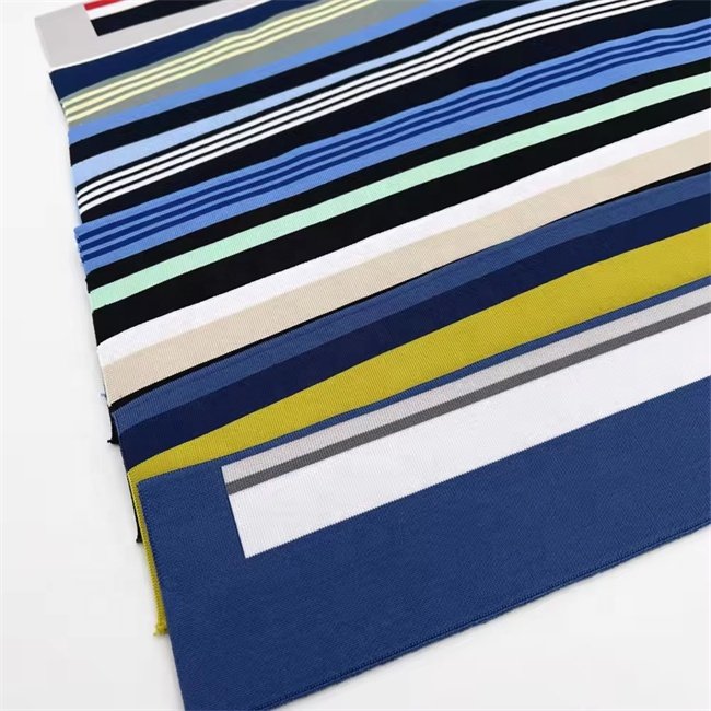 Custom 97% polyester 3% spandex knit rib collar for Fashion business men's clothing