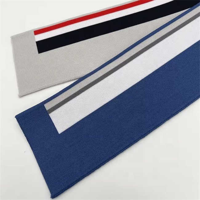 Custom 97% polyester 3% spandex knit rib collar for Fashion business men's clothing