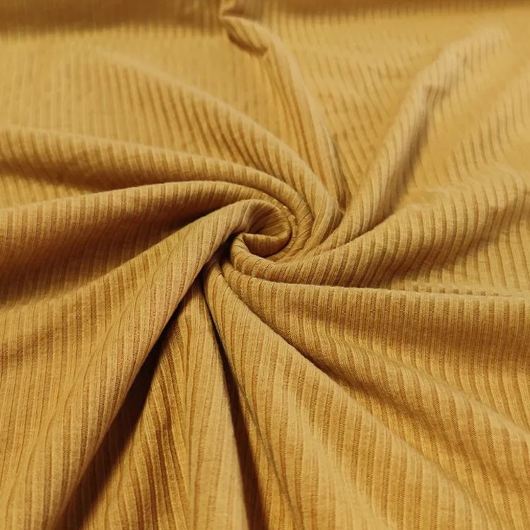 Soft feeling RTS knit rib fabric knitting fabric 96% polyester 4% spandex fabric solid color for sweater