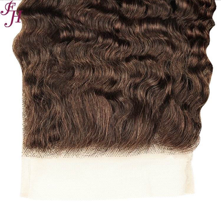 FH factory transparent burmese curly hair closure brazilian virgin 4x4 5x5 13x4 burmese curl lace frontal closure wholesale