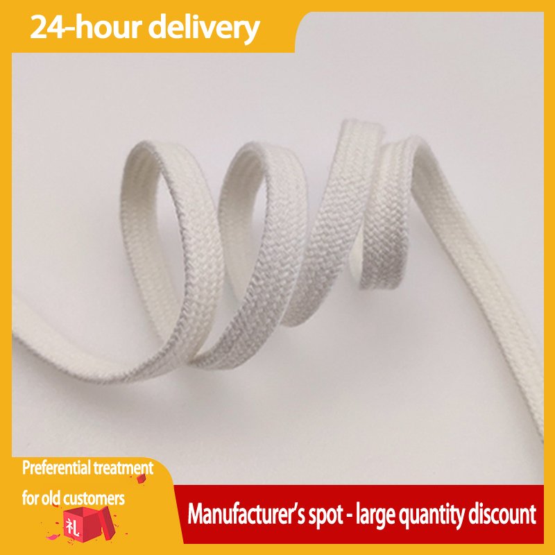 Classic Retro Double Weave Shoelace thicken Canvas Cotton Flat Shoe Laces Casual sports Unisex Solid Cotton Fabric Shoelaces